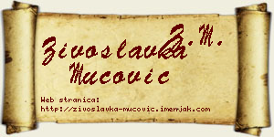 Živoslavka Mucović vizit kartica